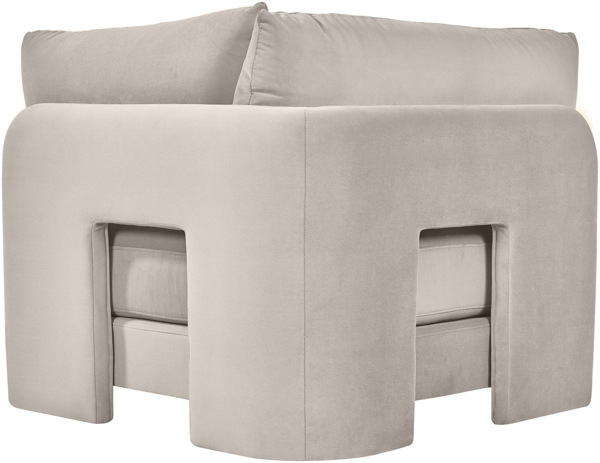 Hammond - Velvet Performance Fabric Upholstered Corner Chair