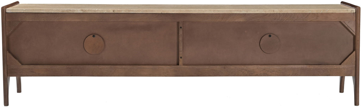 Veya - 71" Genuine Marble And Mango Wood Media Console