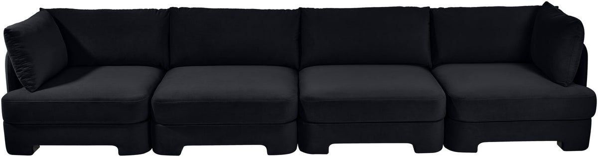 Hammond - Velvet Performance Fabric Upholstered 4 Piece Sofa
