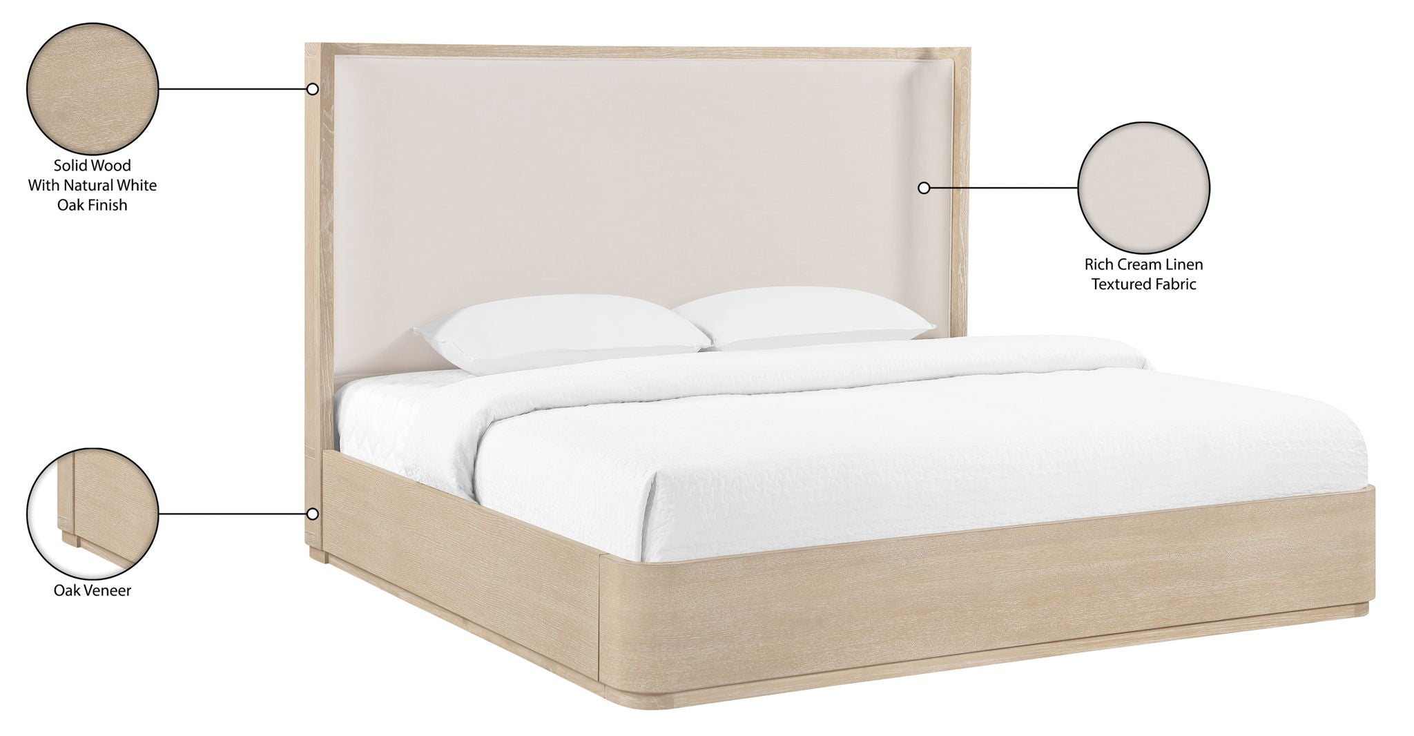 Tiberio - Textured Fabric Bed
