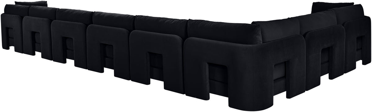 Hammond - Velvet Performance Fabric Upholstered 8 Piece L-Shaped Sectional
