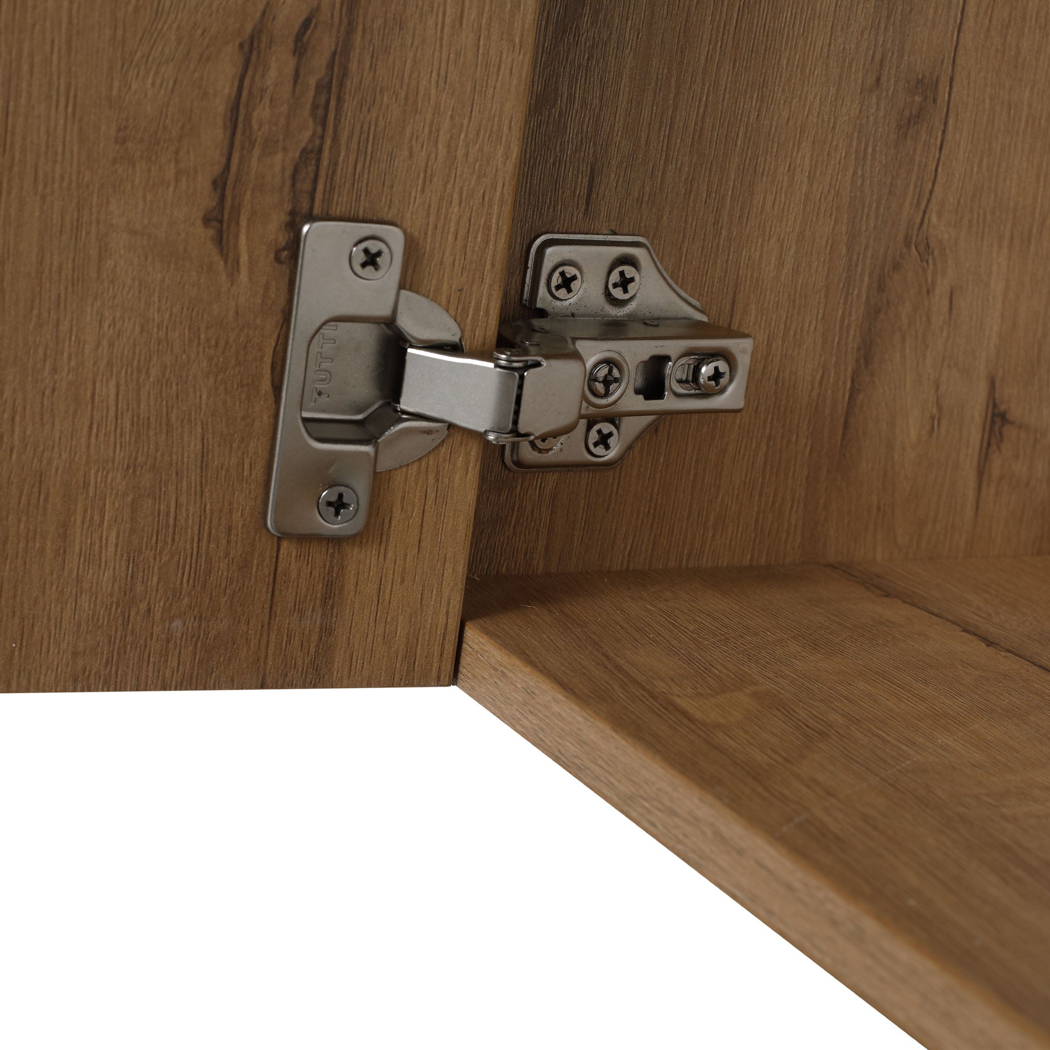 Wall Mounted Bathroom Vanity With Open Shelf, 29" Size (Vanity Only) - Imitative Oak