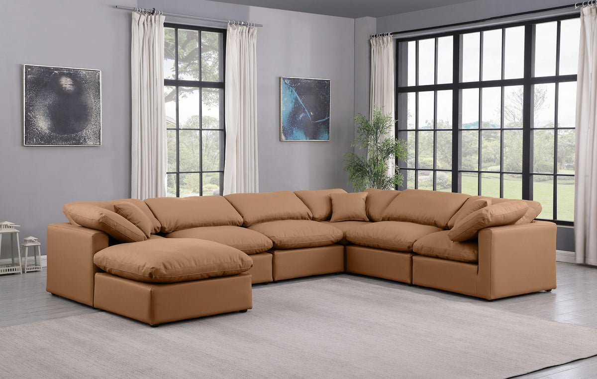 Indulge - Faux Leather 7 Piece Modular Sectional