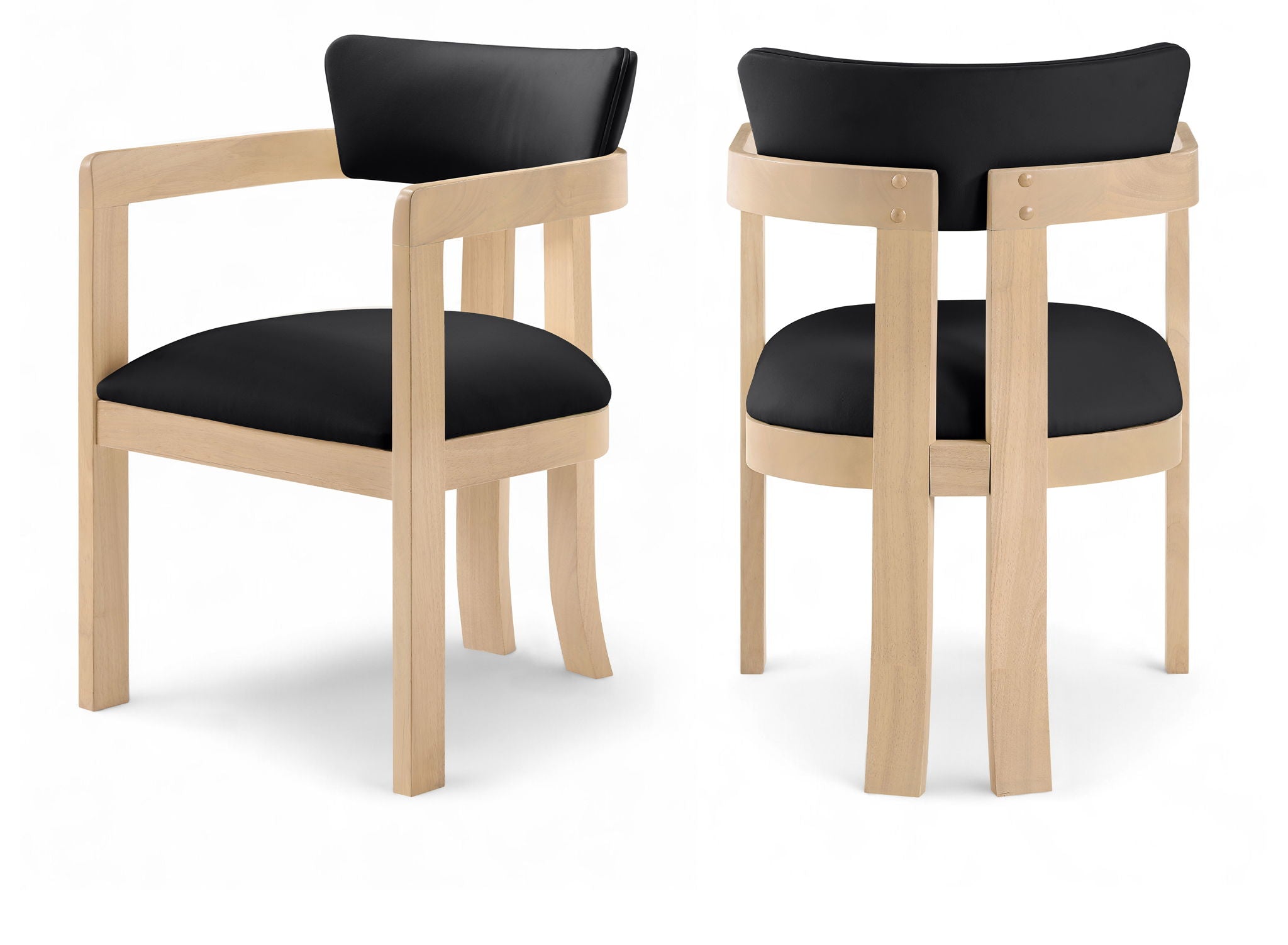 Lavrin - Vegan Leather Dining Arm Chair (Set of 2) - Natural Base