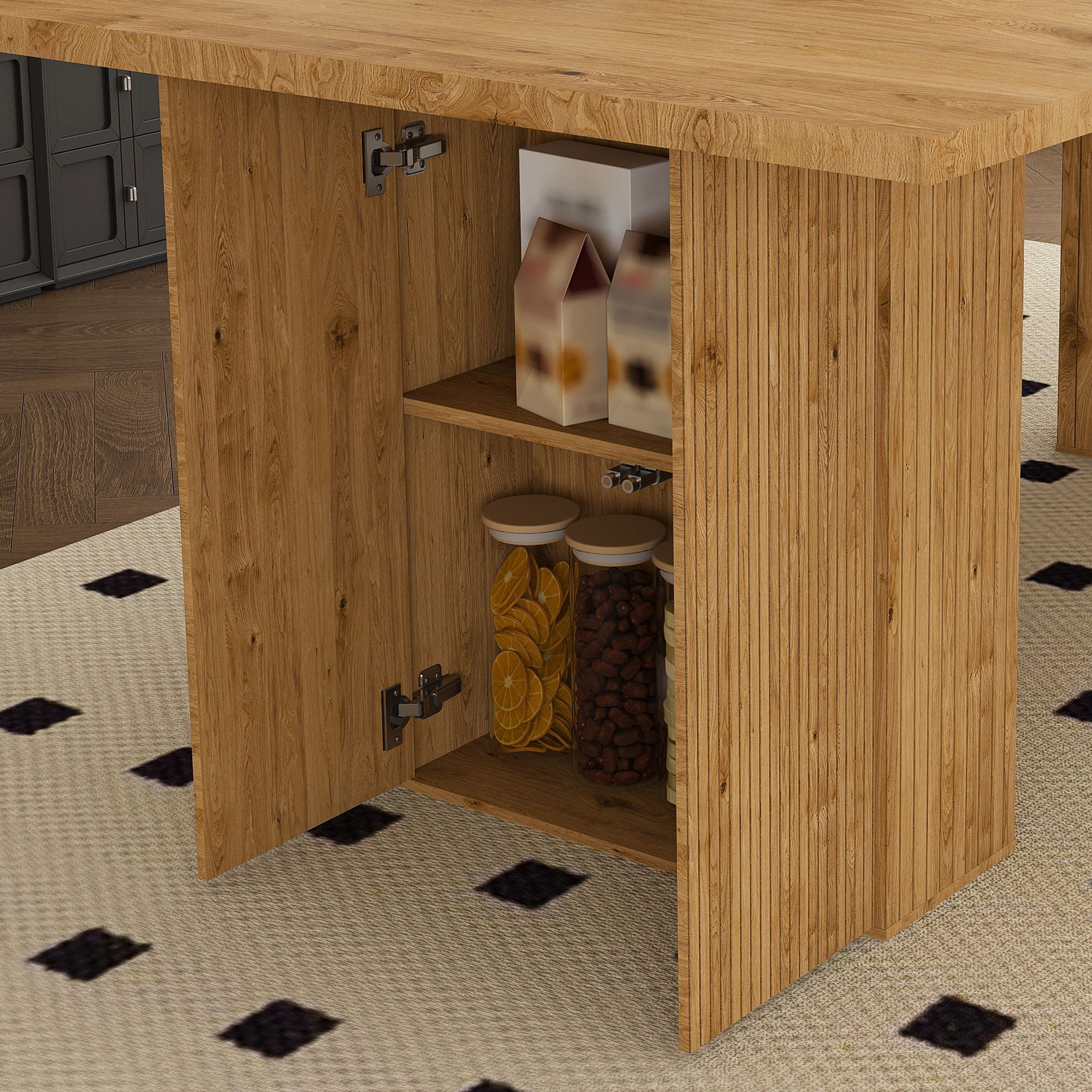 Dining Table With Storage Base For Kitchen