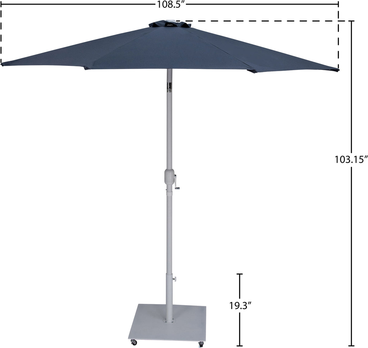 Fiji - Aluminum Patio Umbrella With Square White Base