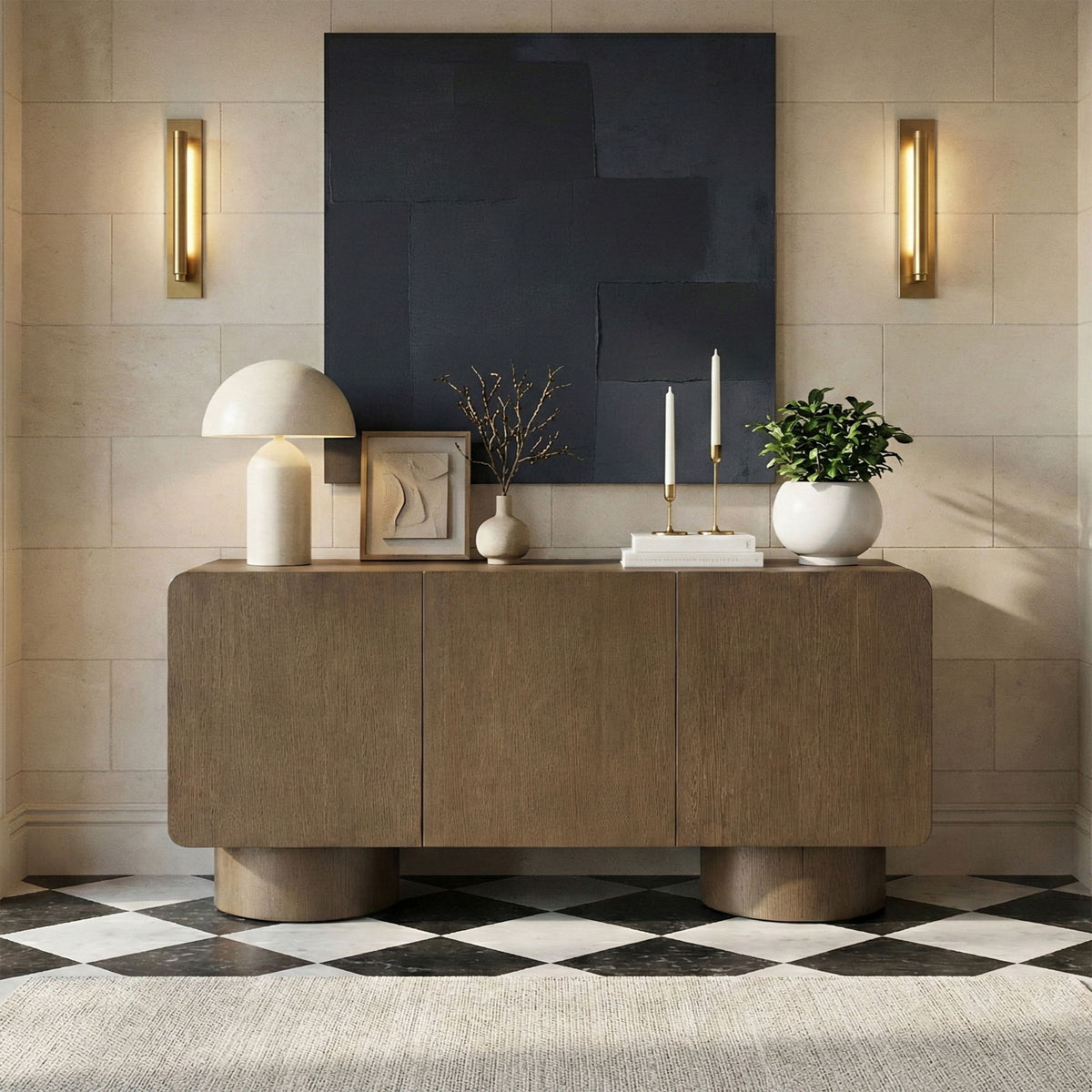 Adagio - Solid Wood And Oak Veneer Sideboard / Buffet