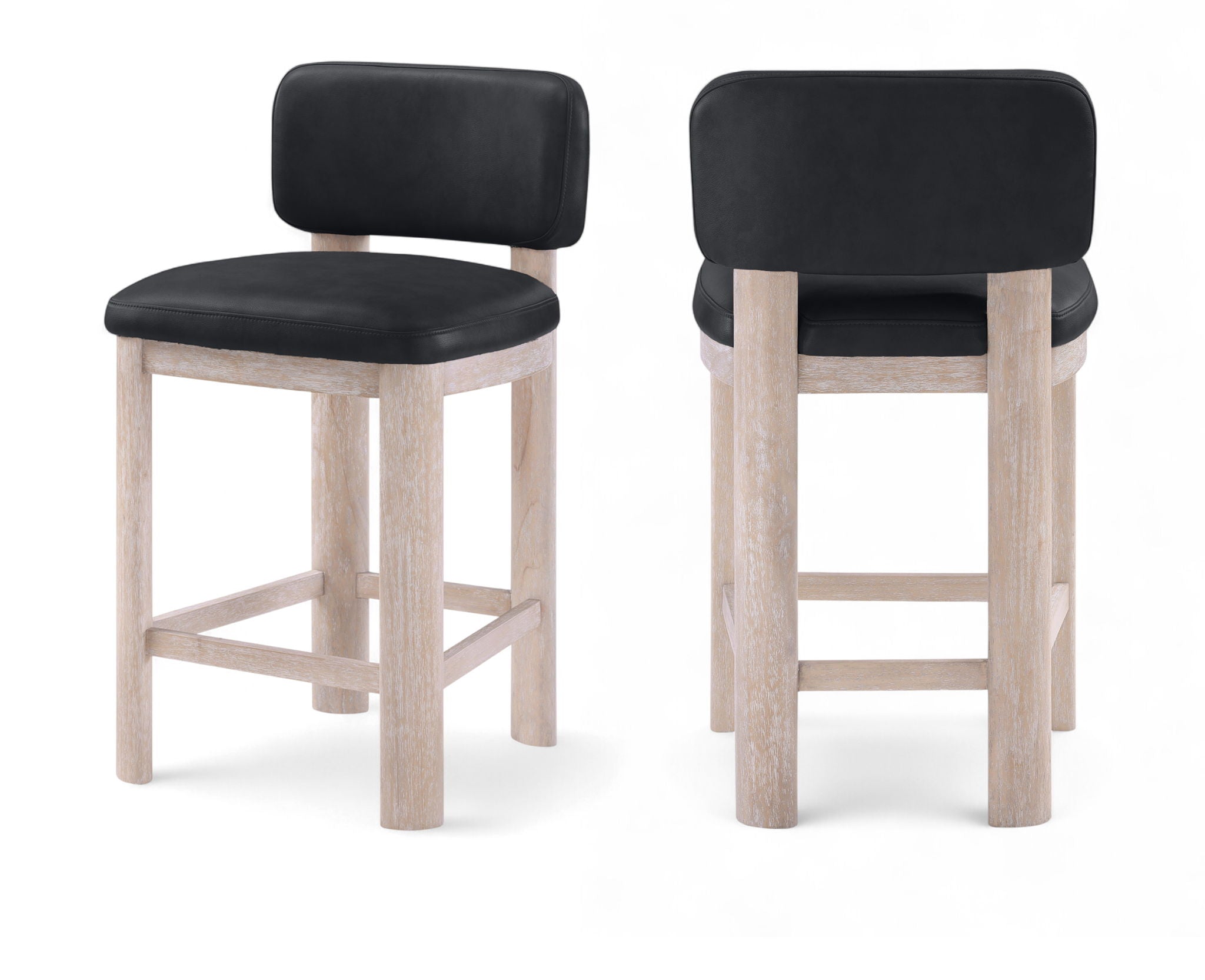 Paloma - Faux Leather Upholstered Counter Stool (Set of 2)