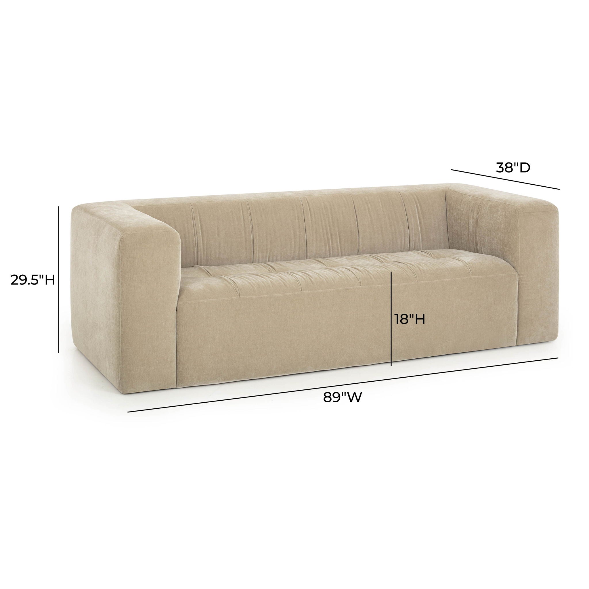 Alder - Upcycled Chenille Sofa