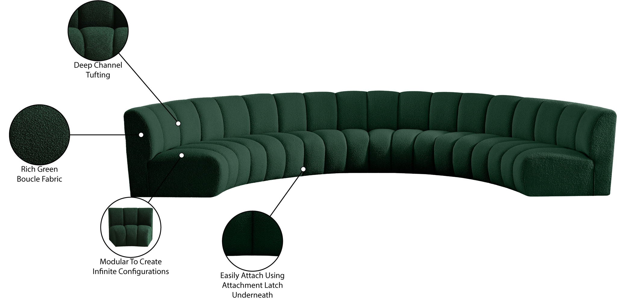 Infinity - 6 Piece Boucle Modular Sectional