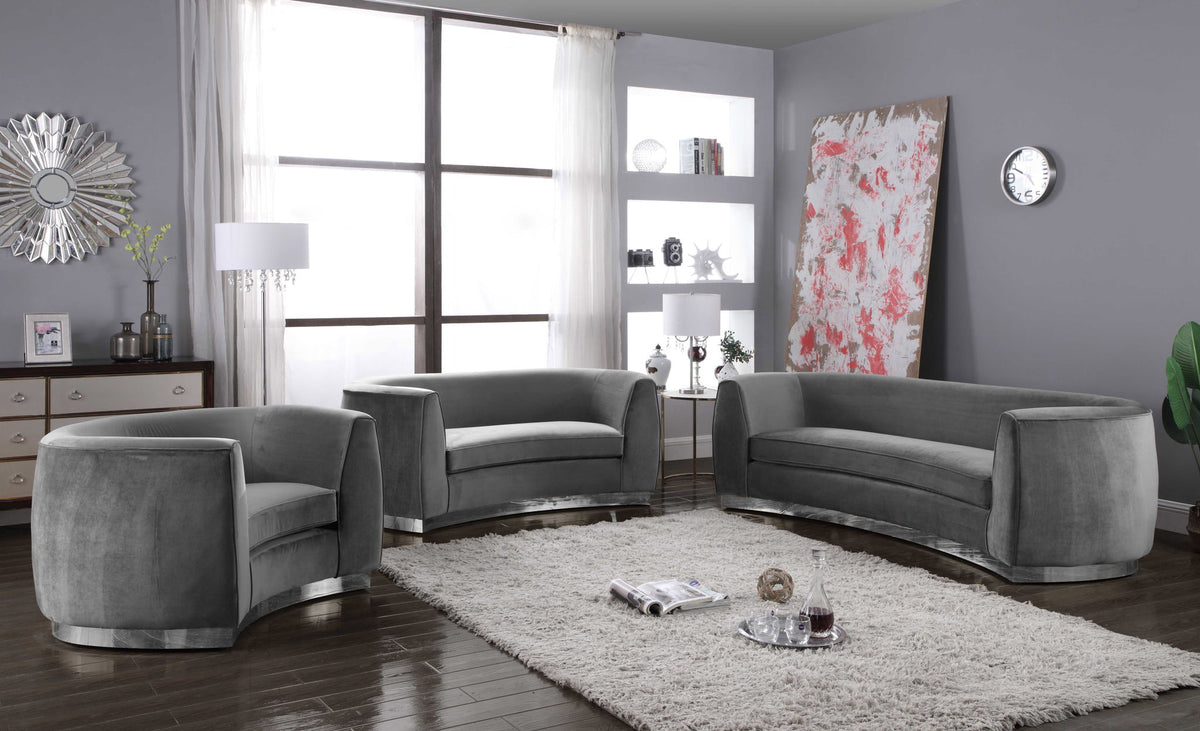 Julian - Sofa with Chrome Base