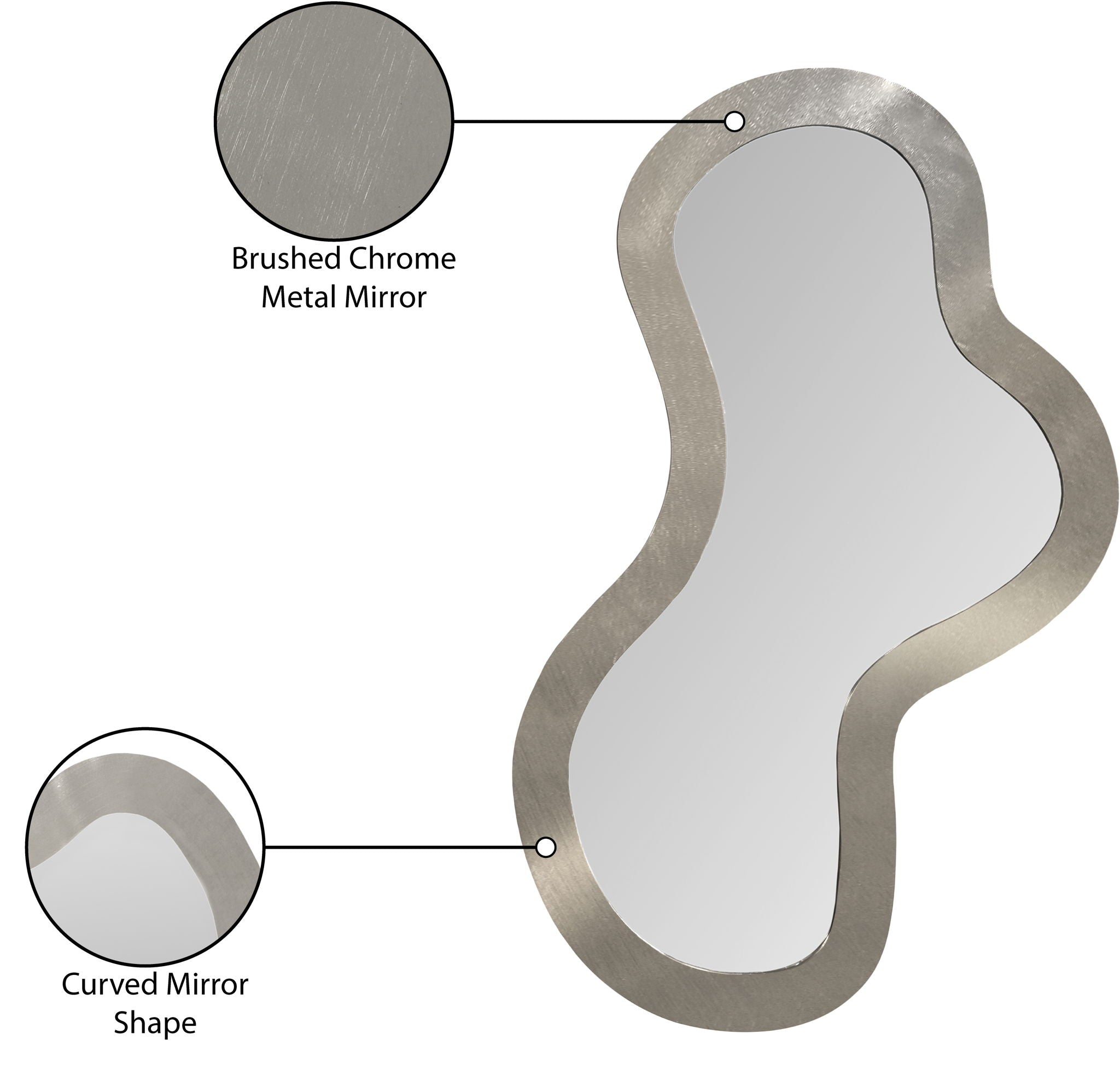Oblique - Metal Frame Mirror