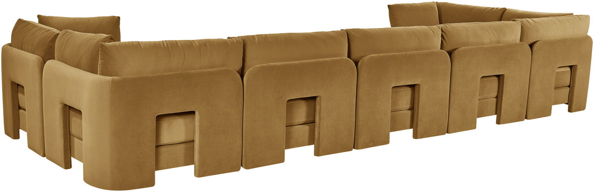 Hammond - Velvet Performance Fabric Upholstered 7 Piece U-Shaped Sectional