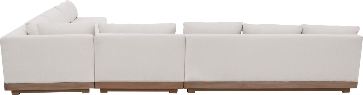 Solace - Olefin Fabric 5 Piece Outdoor Patio Modular Sectional