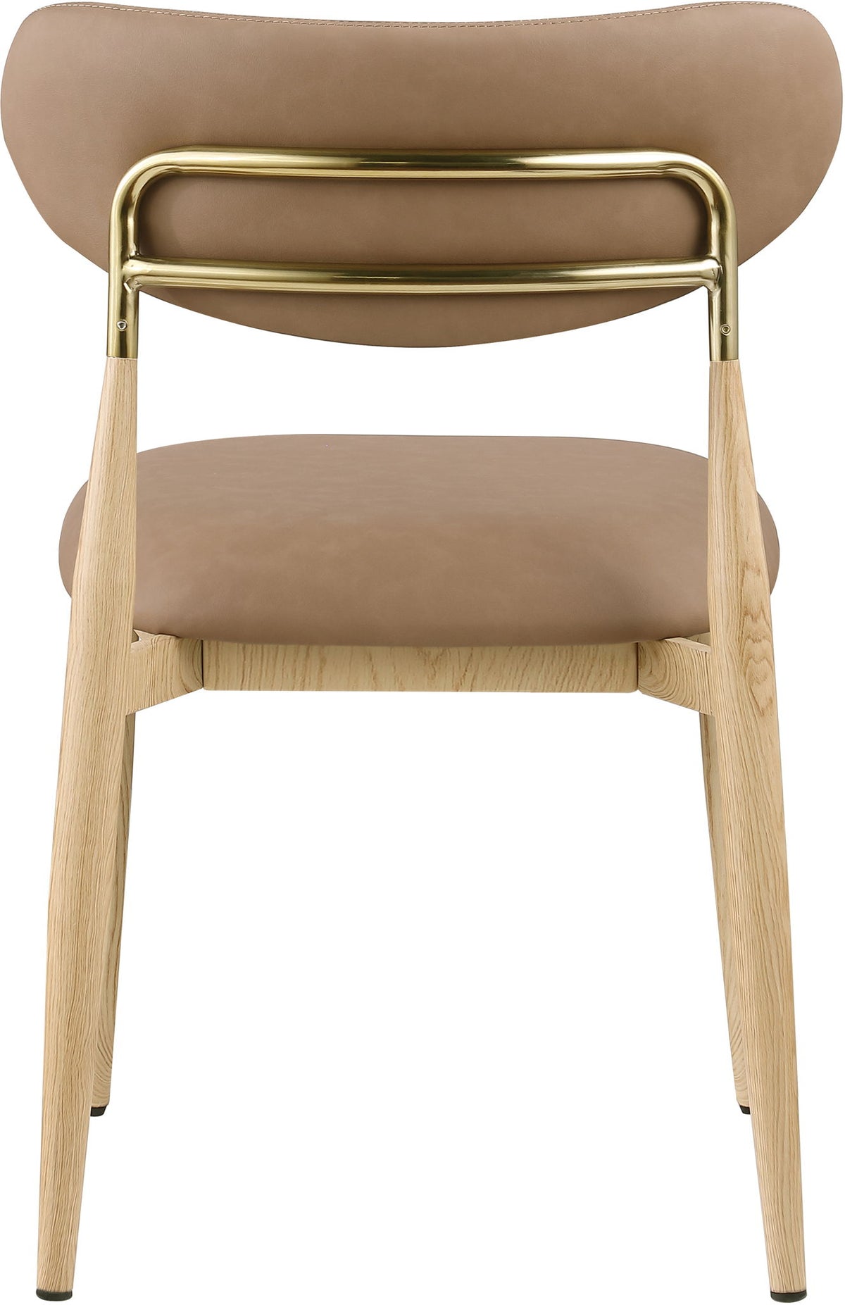 Ronda - Vegan Leather Upholstered Dining Side Chair - Natural Legs