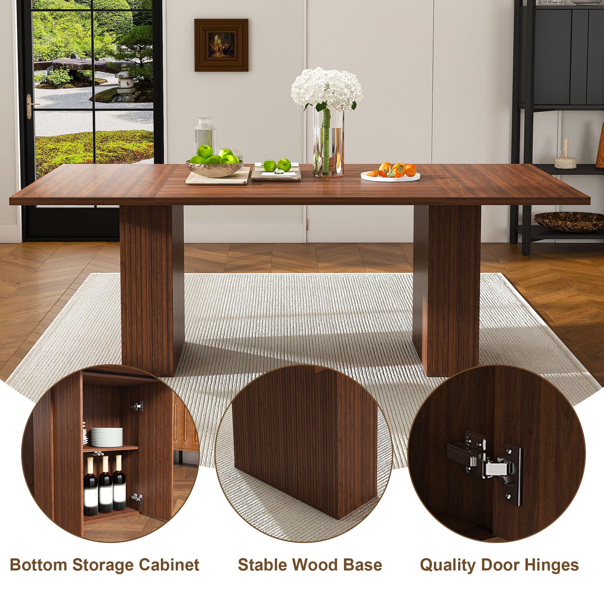 Dining Table With Storage Base For Kitchen