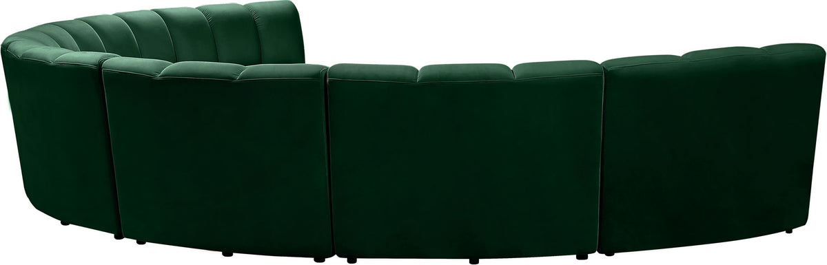 Infinity - 7 Piece Velvet Modular Sectional - Green