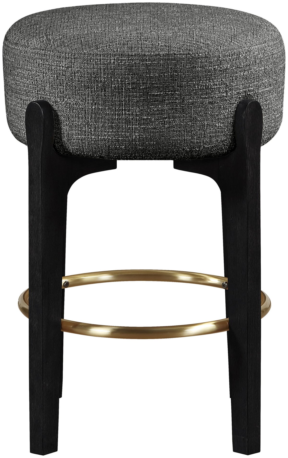 Torino - Backless Counter Stool With Brushed Black Base (Set of 2)