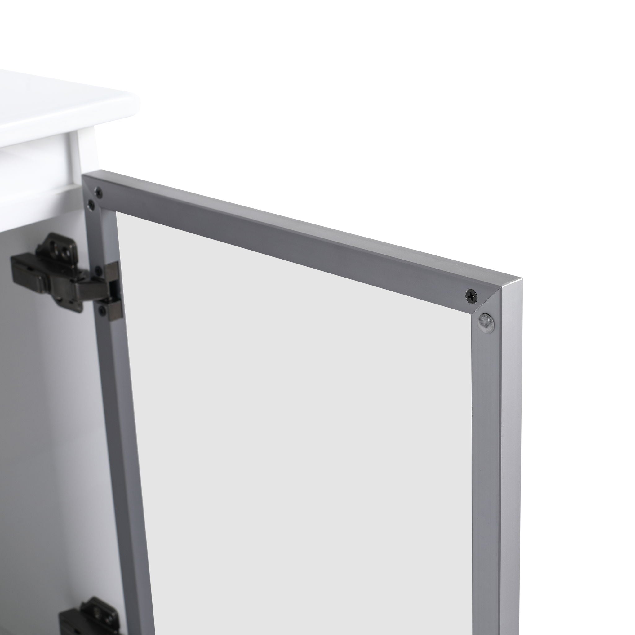 36" (35 1 / 4") Wall Mounted Bathroom Vanity, Cabinet With Half Door (Excluding Sink) - Glossy White