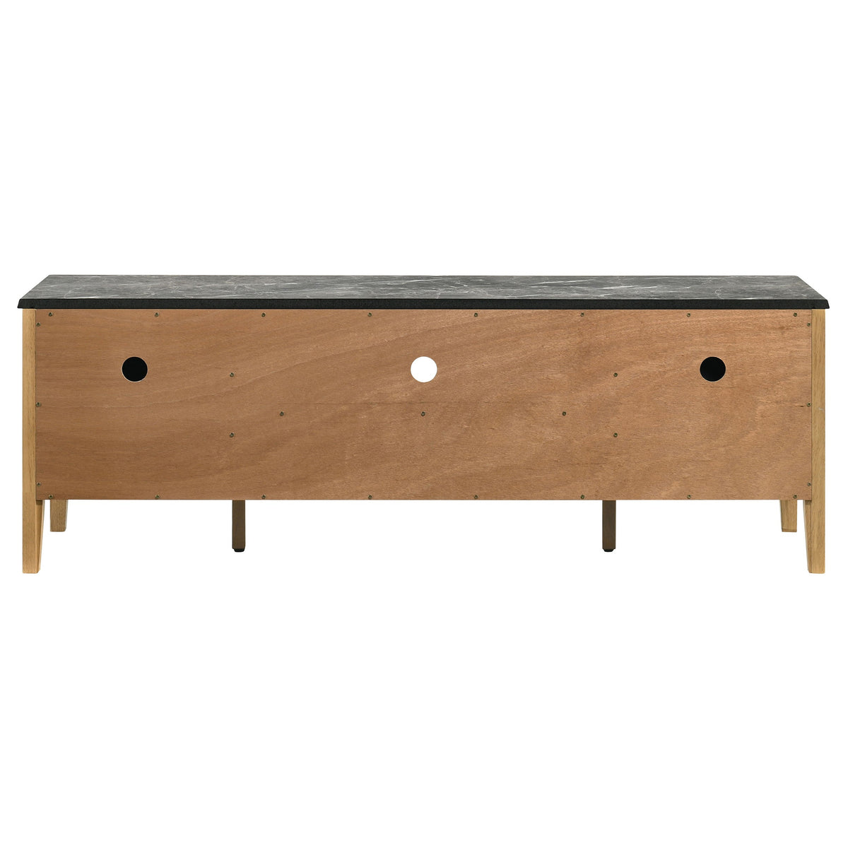 Bradley 63-inch 2-Door SmartTop™ TV Stand Grey and Natural
