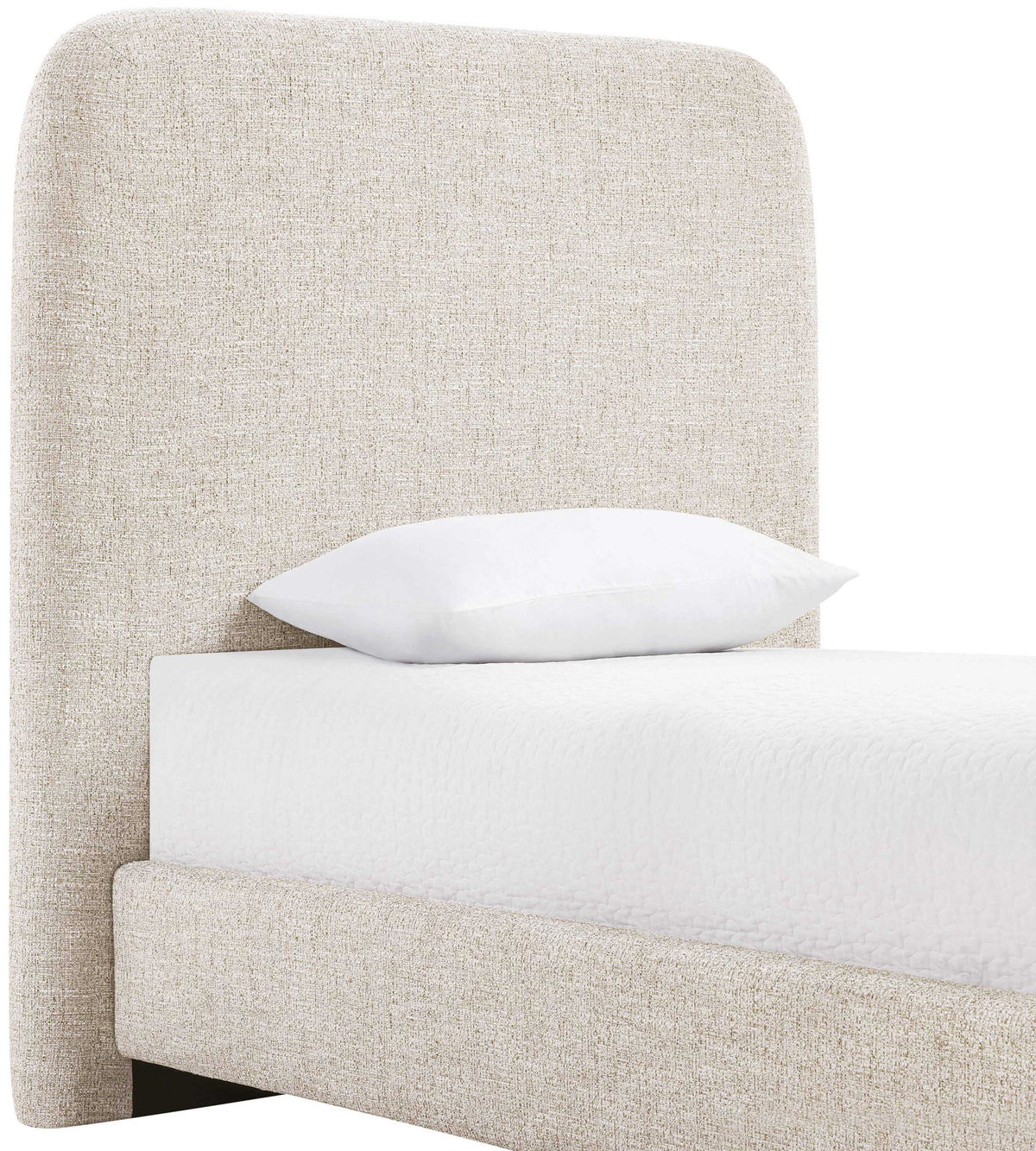 Fira - Linen Textured Fabric Upholstered Bed