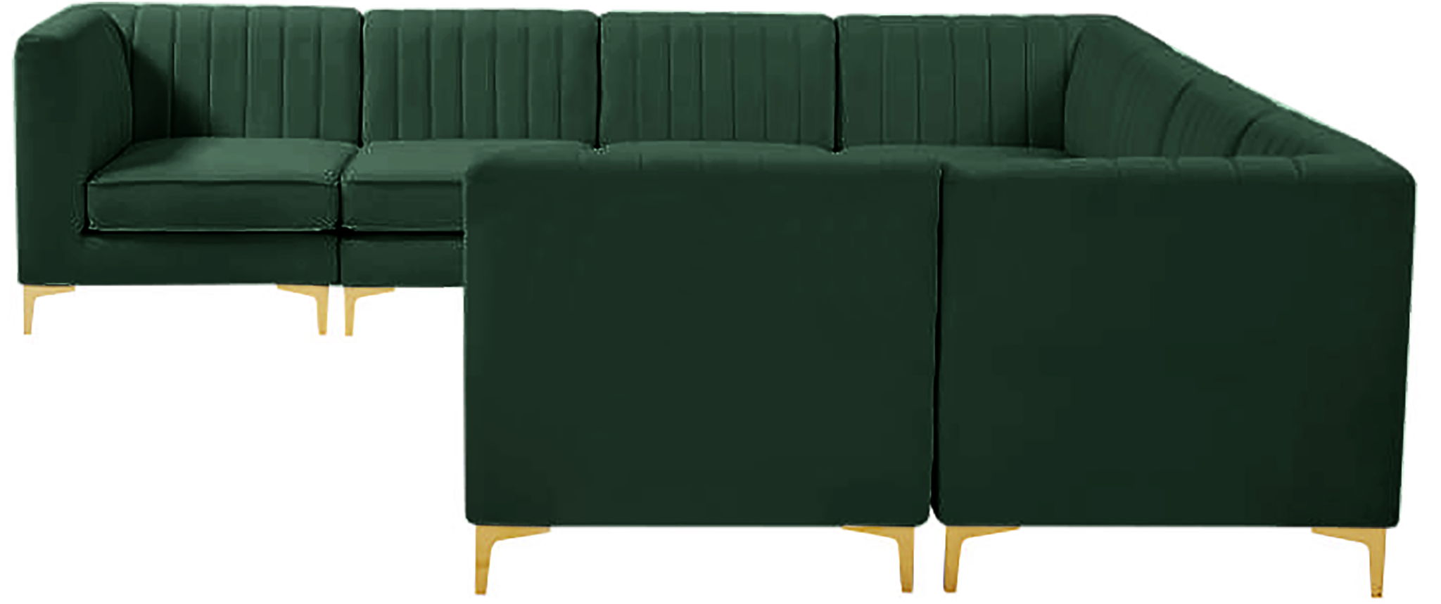 Alina - 8 Piece Velvet Modular Sectional