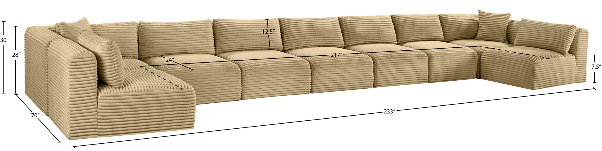 Shaggy - 9 Piece Modular Sectional