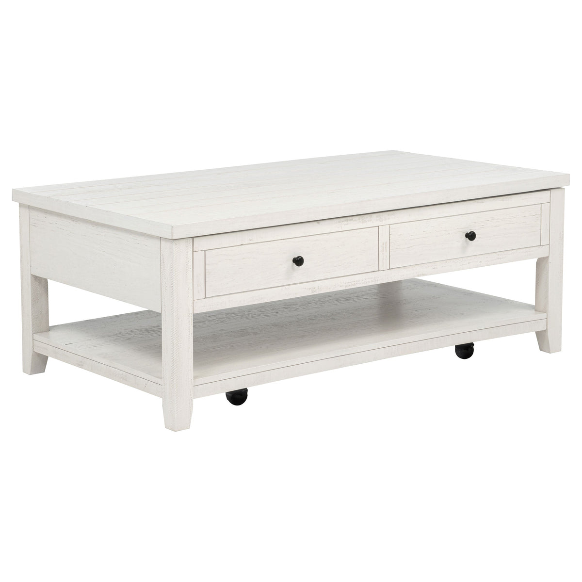 Payne 48-inch Mobile Lift Top Coffee Table Distressed White