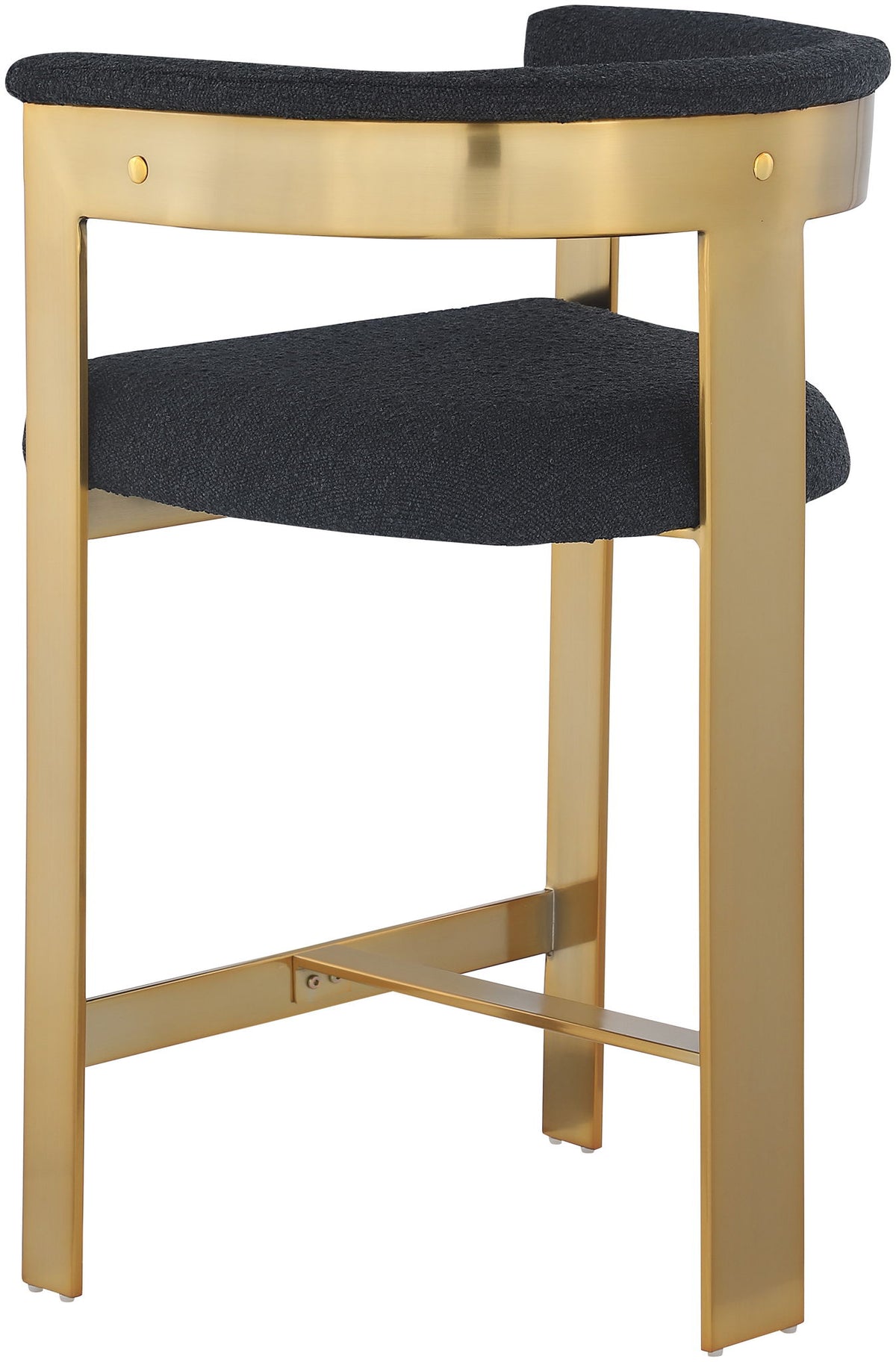 Romeo - Boucle Counter Stool With Gold Base (Set of 2)
