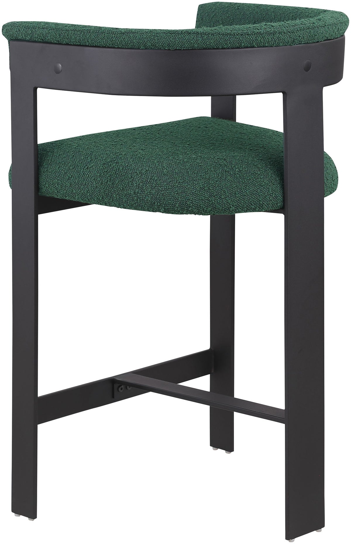 Romeo - Boucle Counter Stool With Black Base (Set of 2)