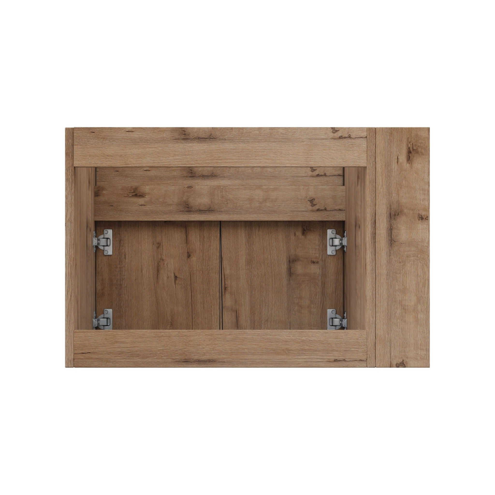 Wall Mounted Bathroom Vanity With Open Shelf, 29" Size (Vanity Only) - Imitative Oak