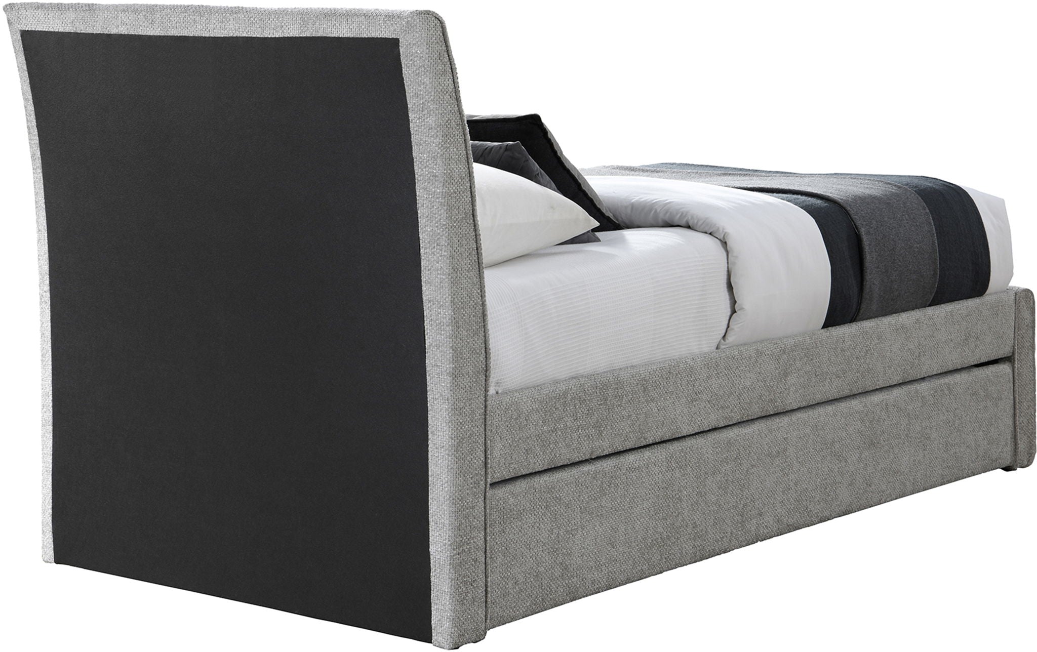 Myles - Chenille Twin Trundle Bed
