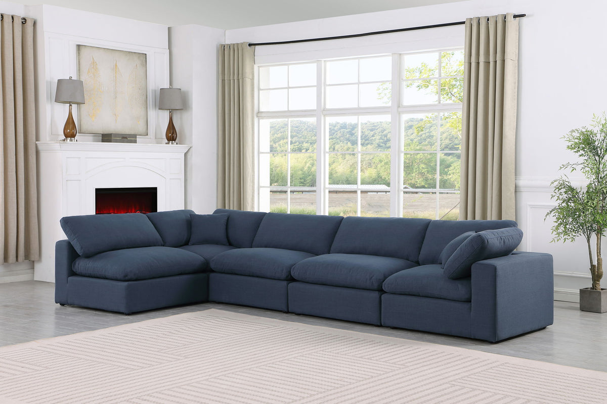 Comfy - 5 Piece Linen Modular Sectional