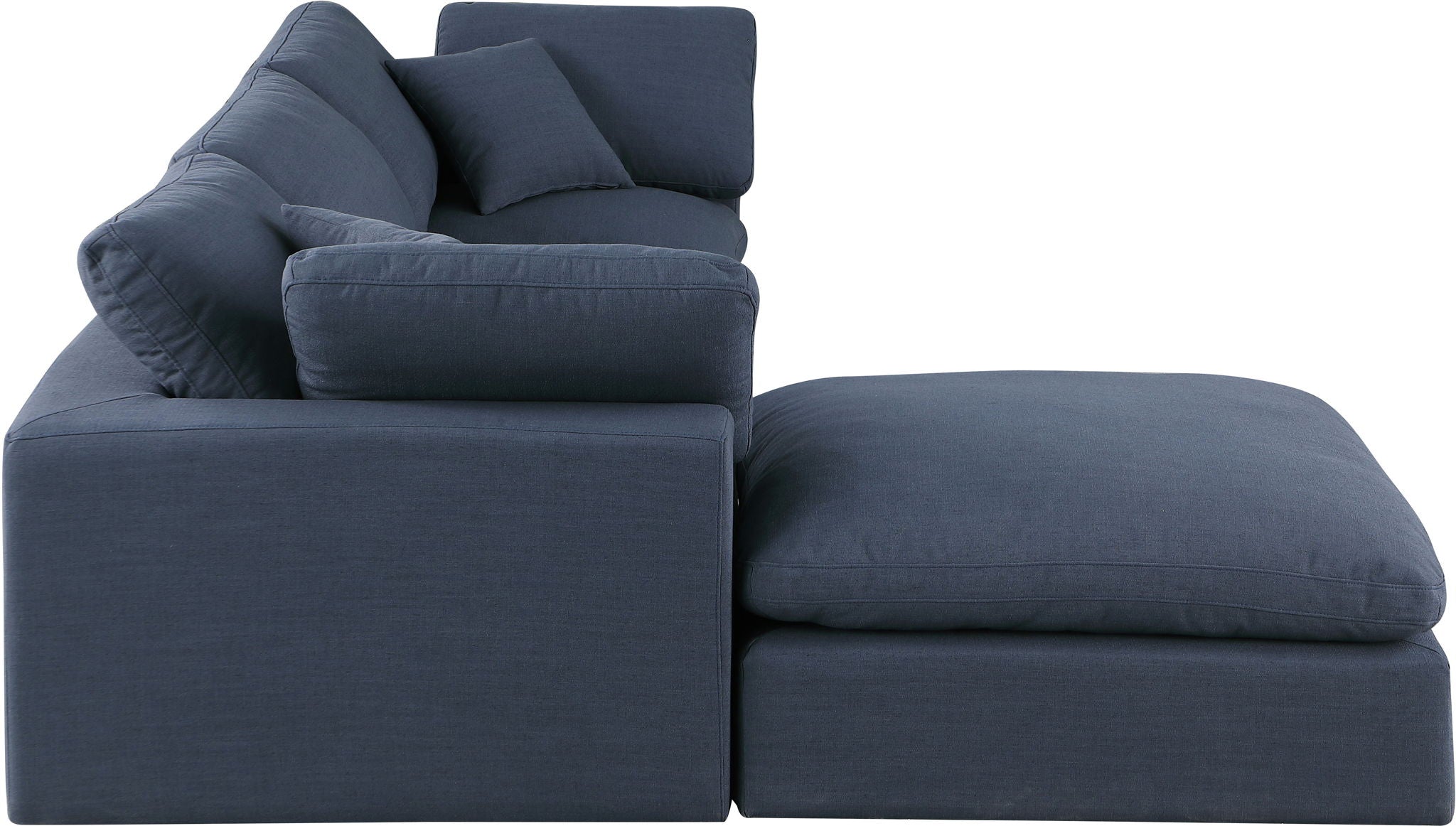 Comfy - 4 Piece Linen Fabric Modular Sectional With Chaise