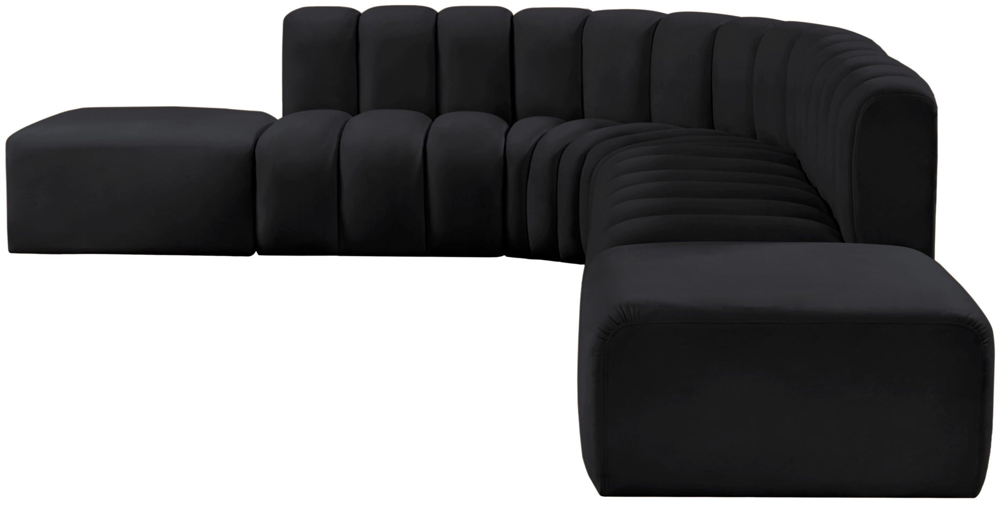 Arc - Velvet 7 Piece Corner Modular Sofa