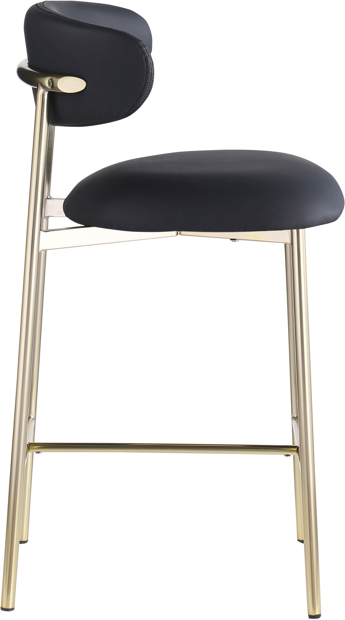 Lupita - Counter Stool With Brushed Gold Frame (Set of 2)