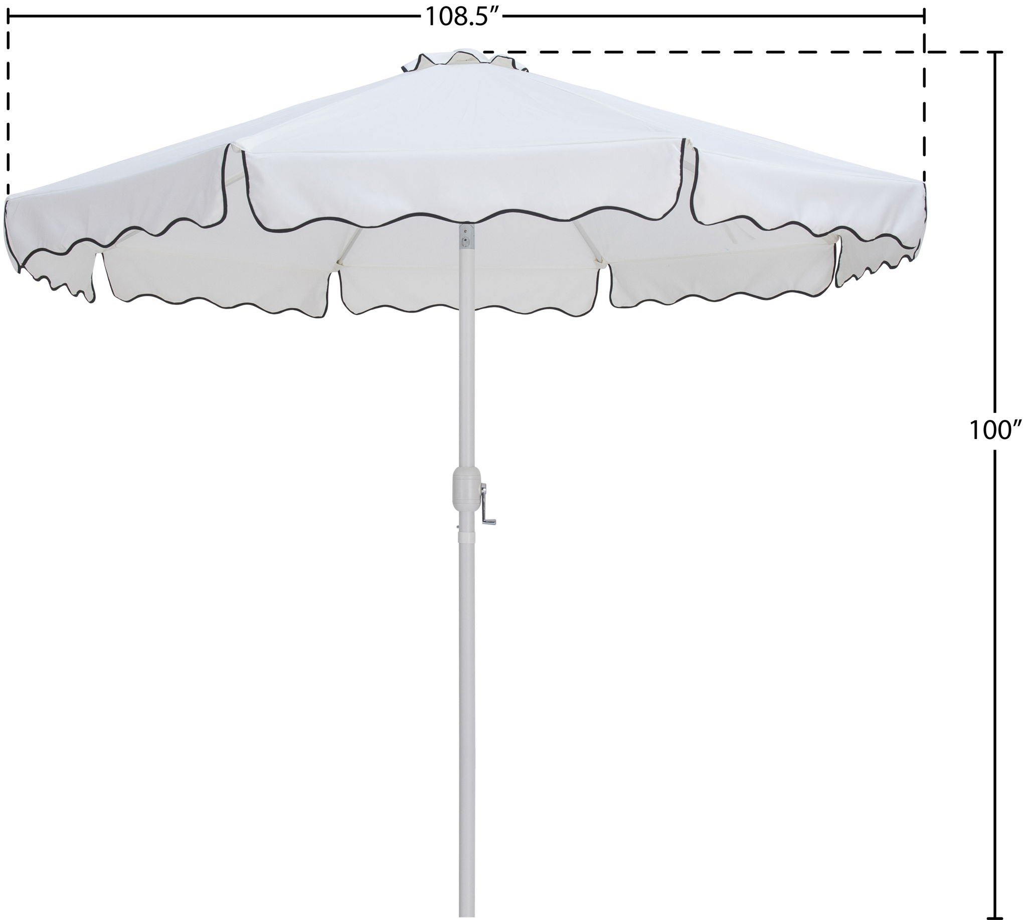 Amalfi - Patio Umbrella - White Pole