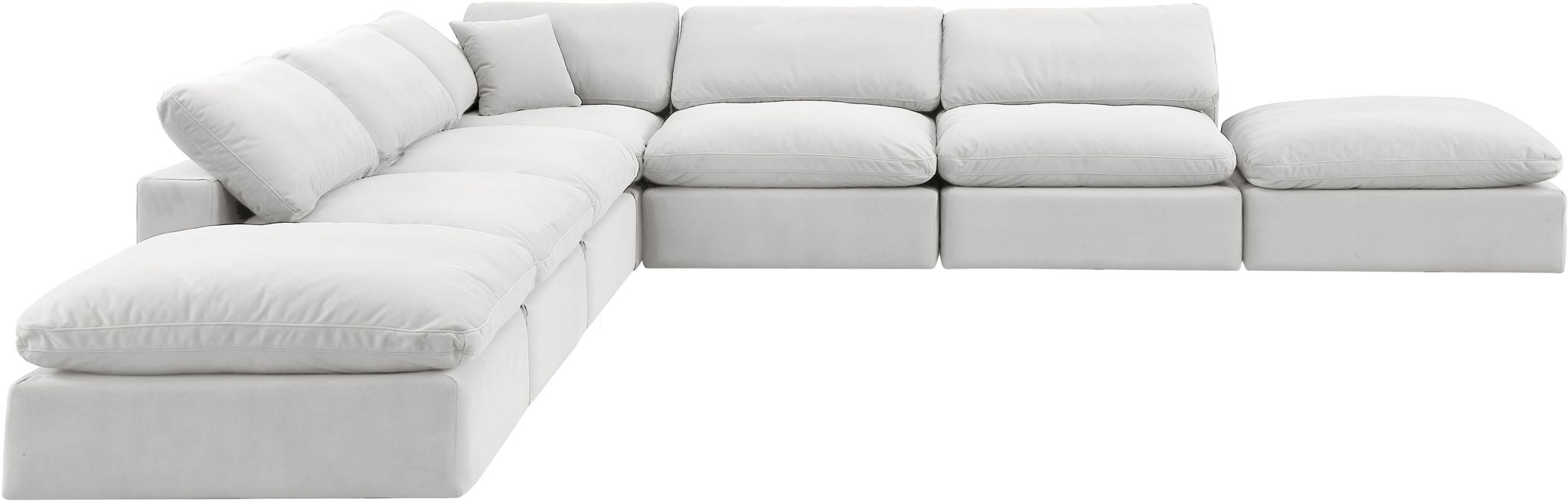 Comfy - 7 Piece Velvet Modular Corner Sectional