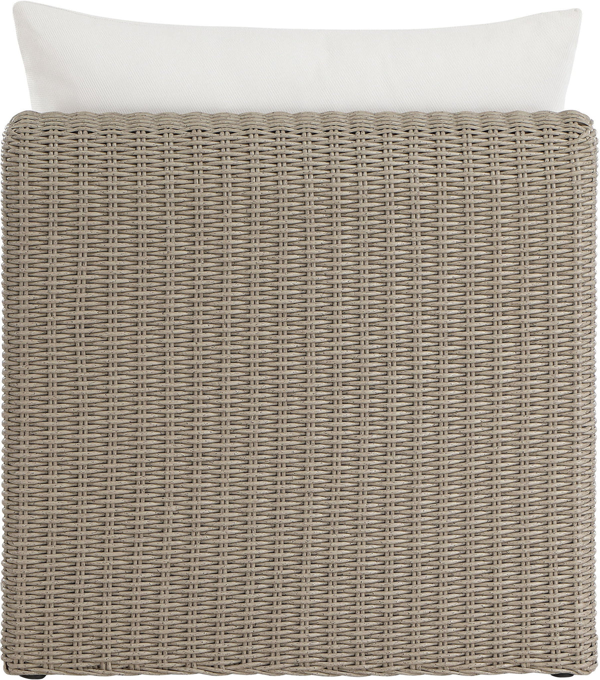 Seacrest - Olefin Water Resistant Fabric And Wicker Outdoor Patio Armless Chair