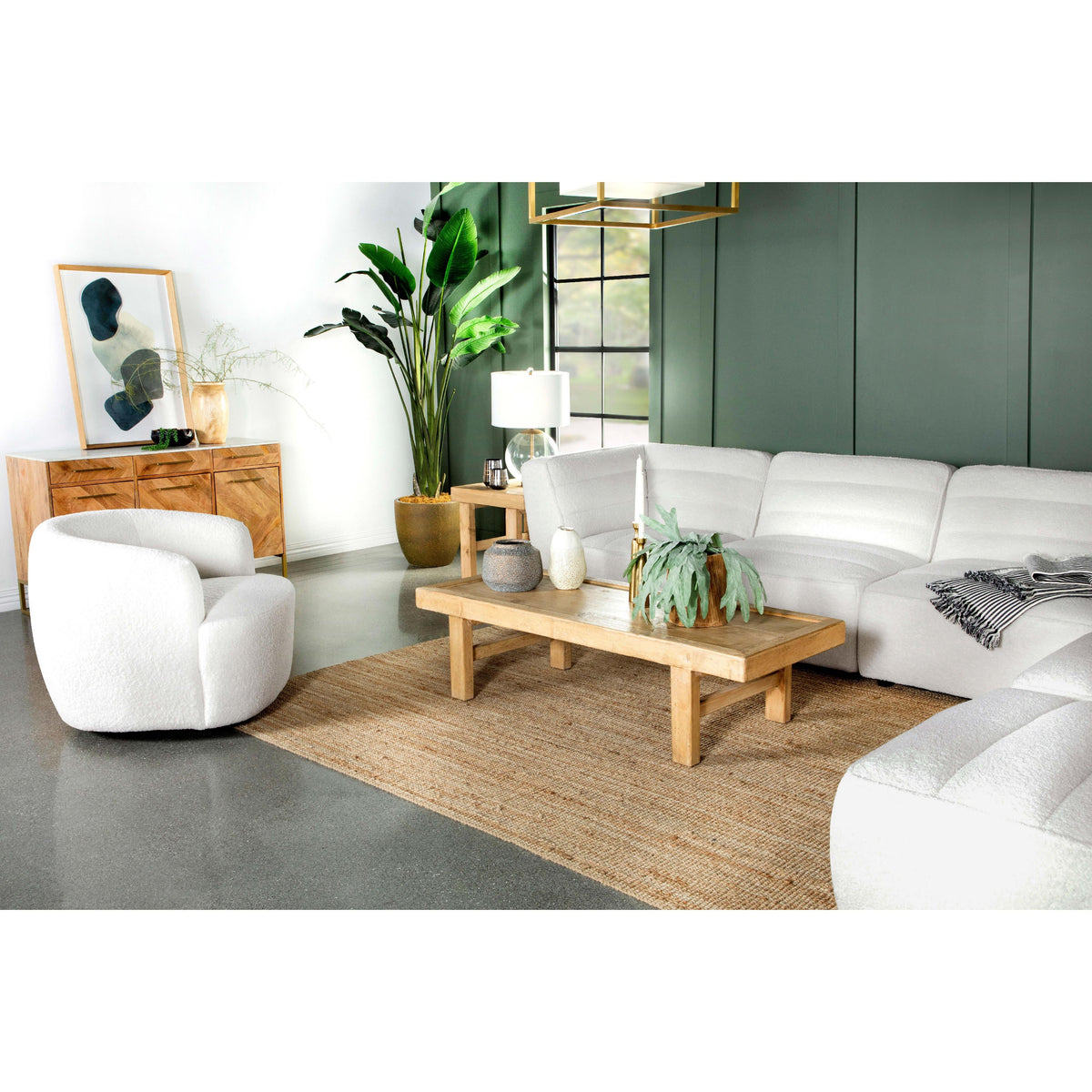 Sunny Fabric 6 pc Sectional 551621-SET