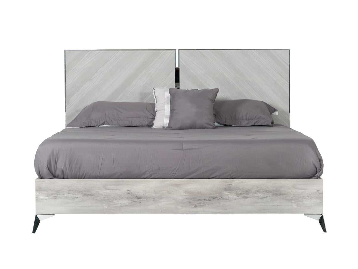 Alexa Italian Modern Grey Bed