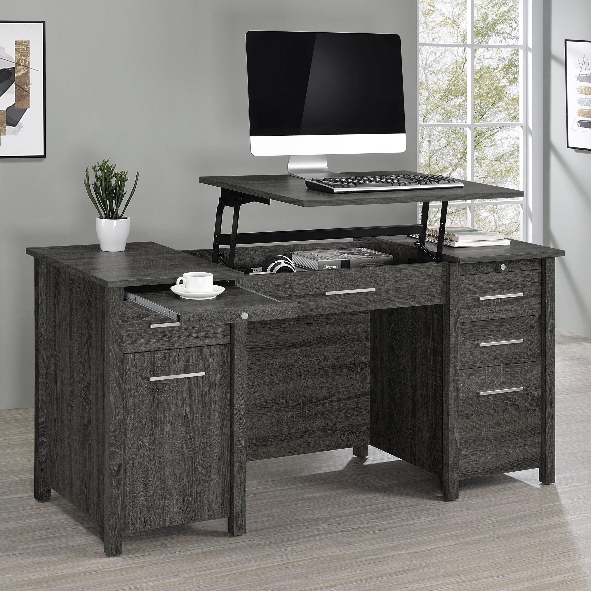 Coaster Furniture Dylan 801576 Lift Top Office Desk - Weathered Grey IMAGE 10