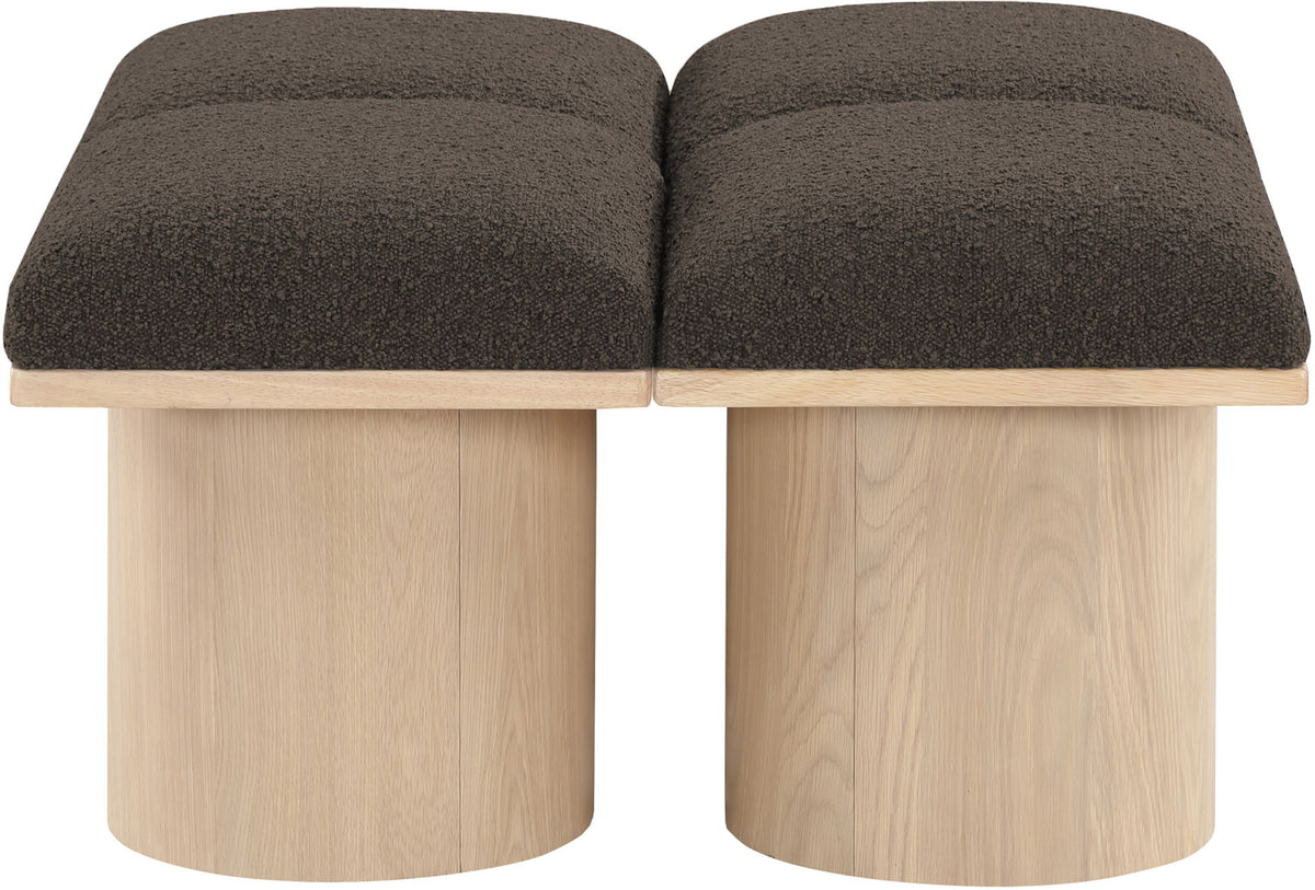 Pavilion - 4 Piece Modular Bench With Natural Base
