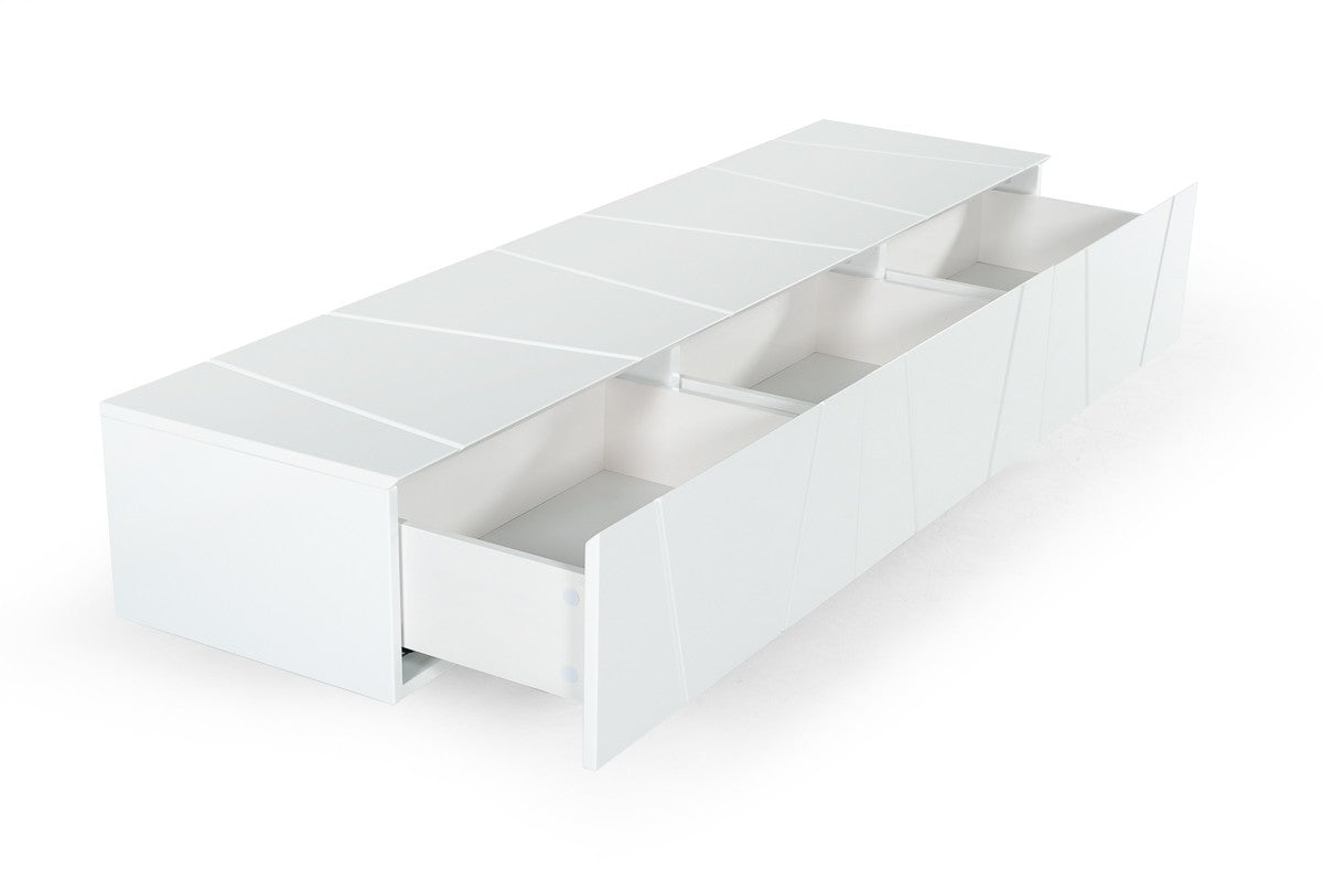 Chrysler Modern White TV Stand