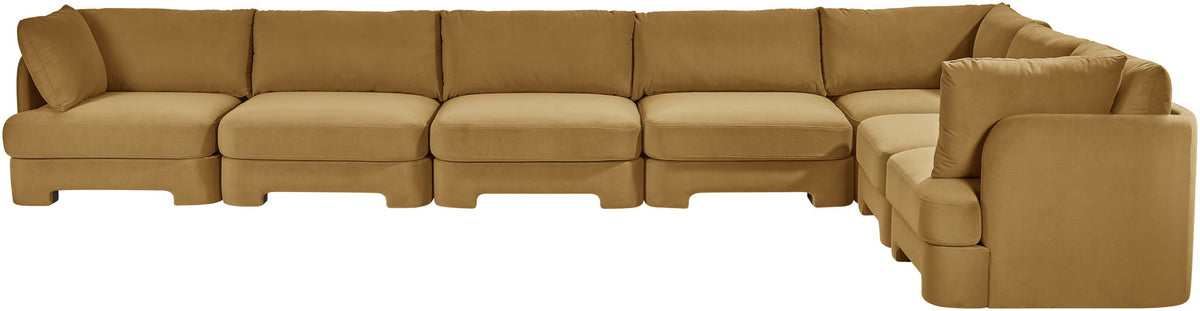 Hammond - Velvet Performance Fabric Upholstered 7 Piece Sectional