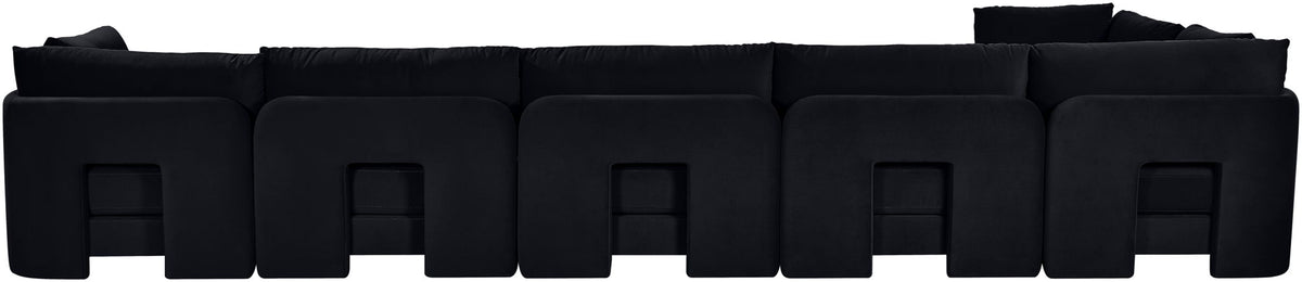 Hammond - Velvet Performance Fabric Upholstered 6 Piece L-Shaped Sectional