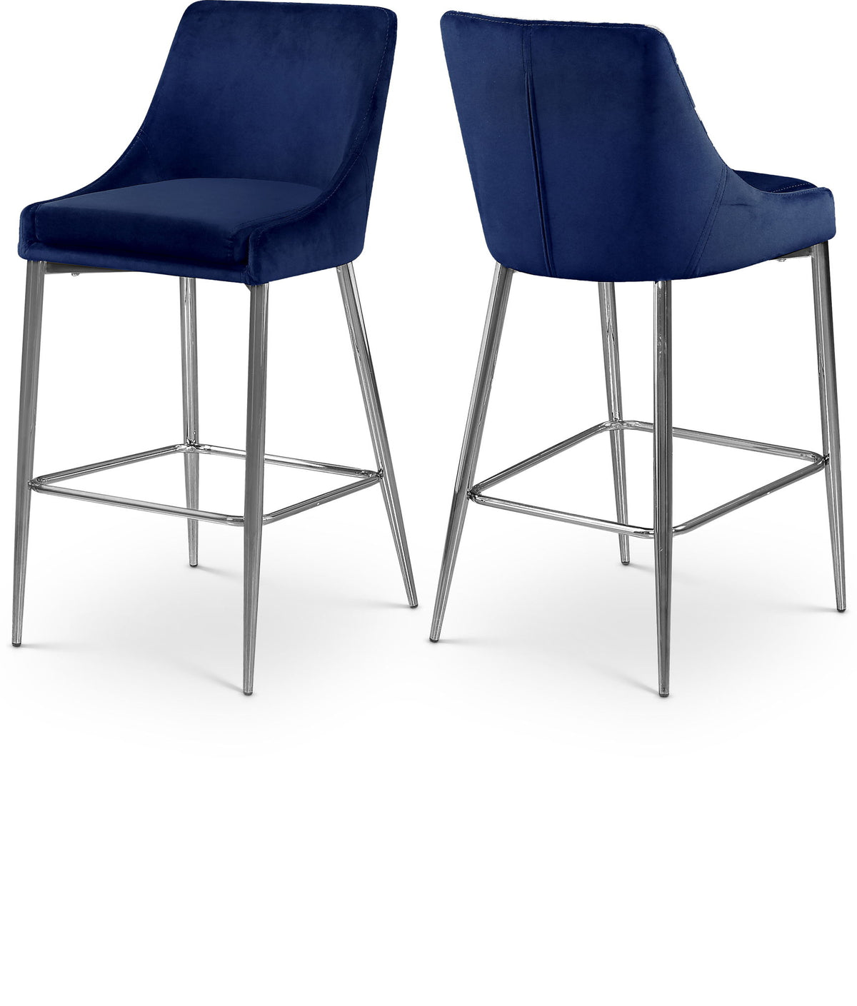 Karina - Stool with Chrome Legs (Set of 2)