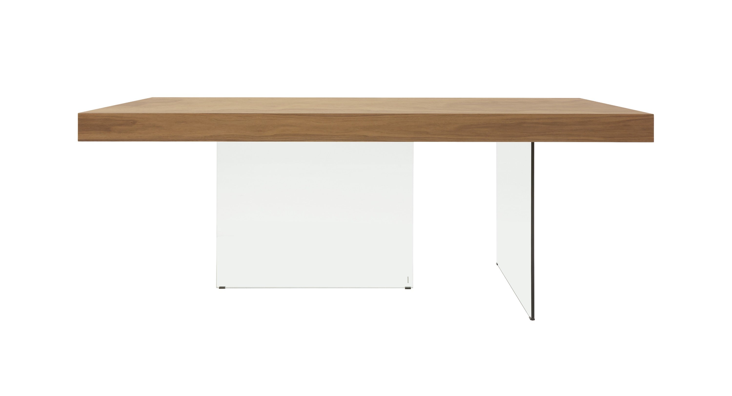 Modrest Encino Modern Walnut & Glass Dining Table