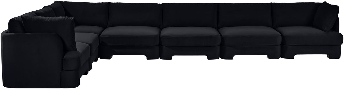 Hammond - Velvet Performance Fabric Upholstered 7 Piece Sectional