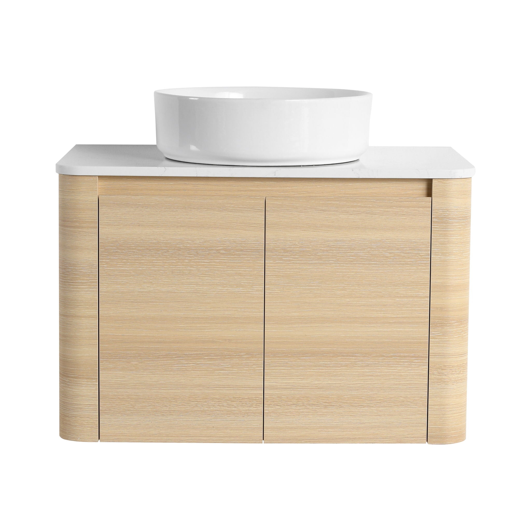 Mounted Bathroom Vanity With Art Sink & 2 Soft Close Doors